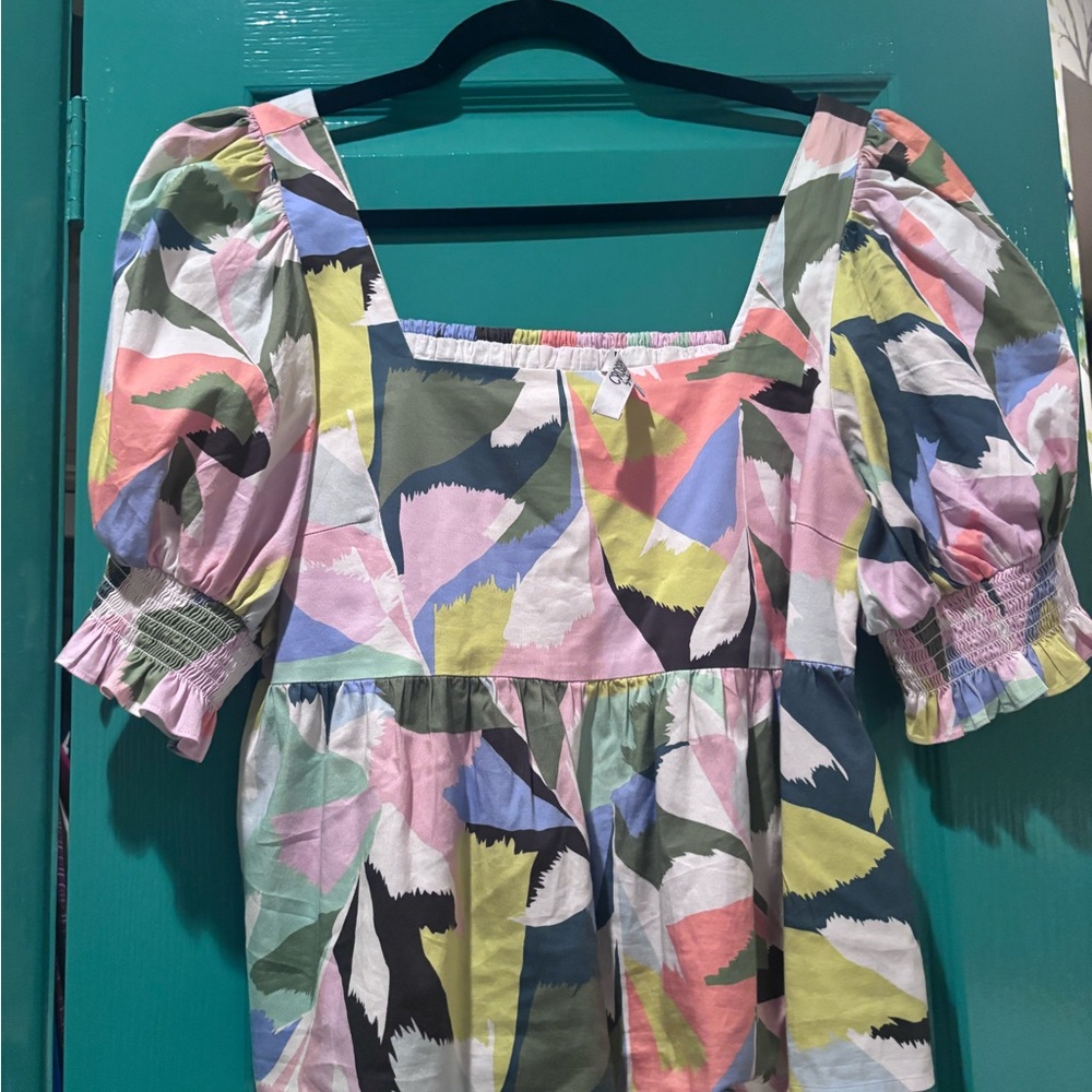 Crosby Puff Sleeved Multi-colored Top